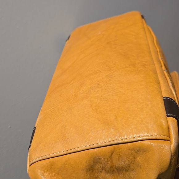 Sophia Visconti Yellow and Brown Shoulder Bag - Picture 5 of 10